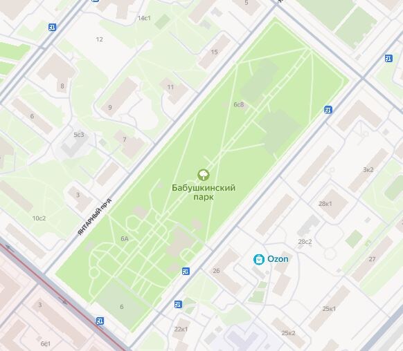 схема парка Бабушкинский