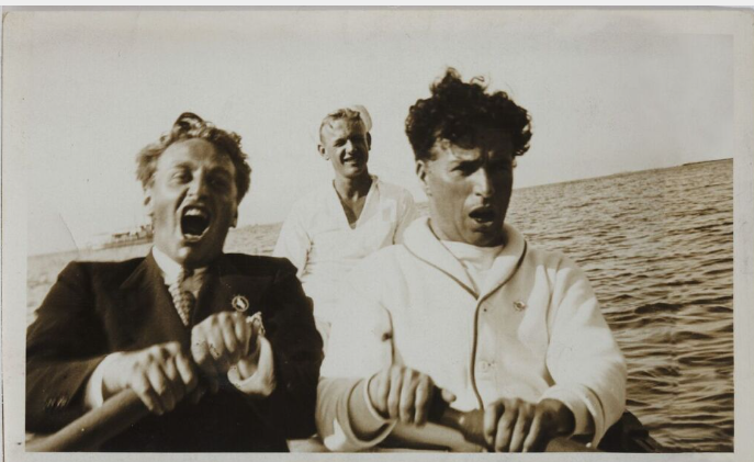 Григорий Александров и Чарли Чаплин,  Калифорния, 1930 год