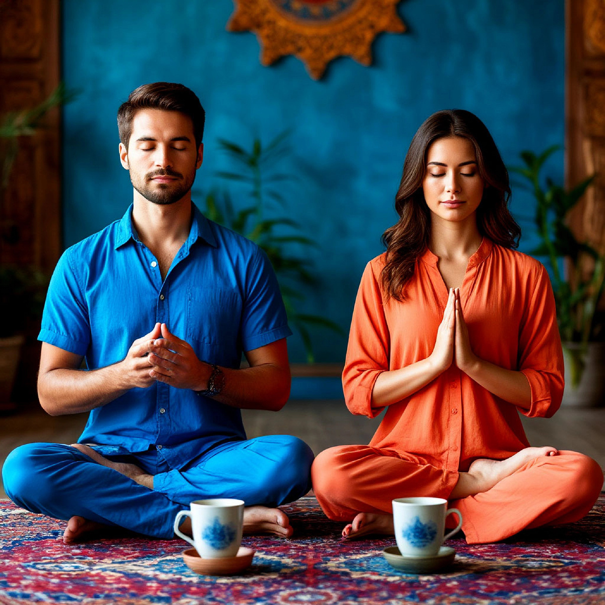 Мужчина и женщина, состояние «дзен»