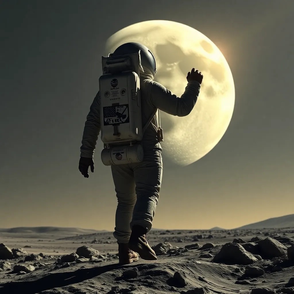 Иллюстрация "Человек на Луне".