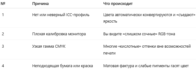 Топ-4 причин блеклости
