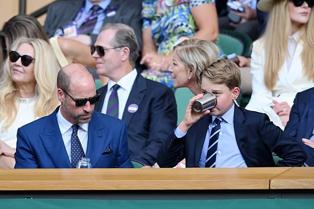 Джордж следил за турниром вместе с отцом и пил воду. В Лондоне почти плюс тридцать. В этом году очень странное лето, - кто - то жалуется на холод, а кто - то изнывает от жары. 