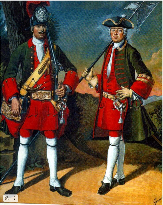 Русские солдаты начала XVIII века