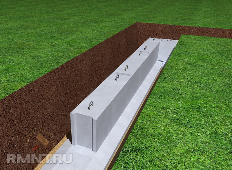 Укладка фундаментных блоков в ленточный фундамент. Устройство фундамента под металлоконстркцию.