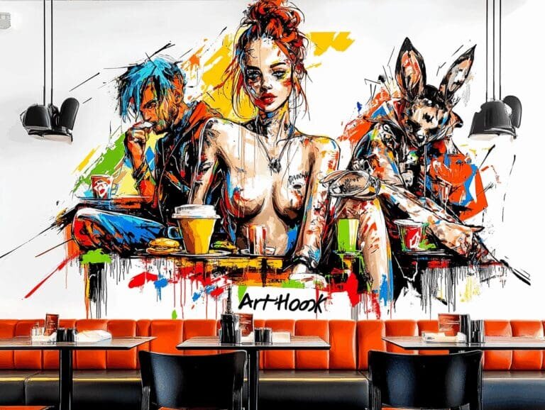    Необычный дизайн кафе с росписью стен: как создать атмосферу, которая притягивает гостей и превращает их в постоянных клиентов Art-Hook.Ru