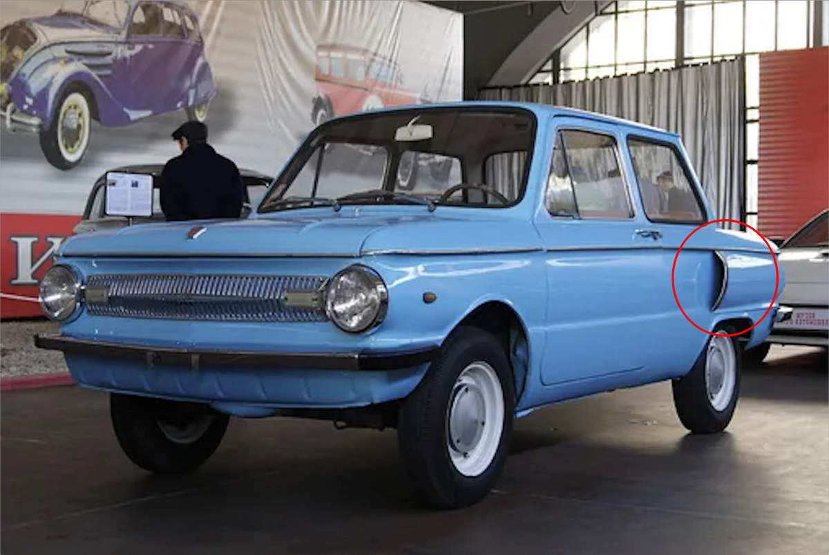 Воздухозаборники у старого и современного автомобилей