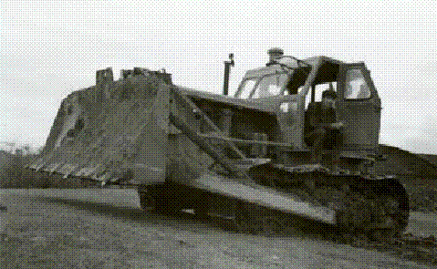 Бульдозер С-100, курган Иссык 1969 год