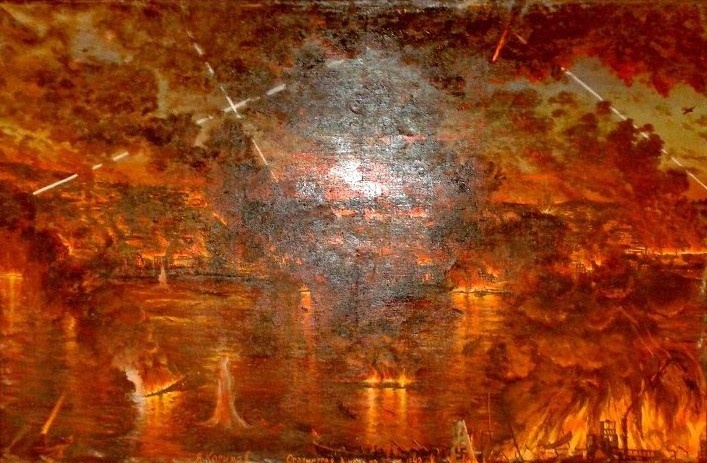 А.К.Каримов. Сталинград в огне. 1942. Музейный комплекс города Казани.