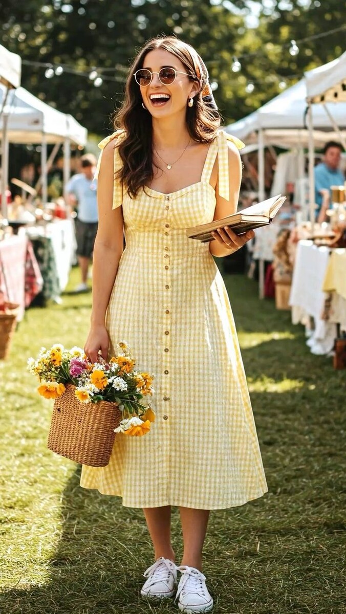 Хлопок — самый популярный выбор для летней повседневной одежды: футболок, рубашек, платьев, сарафанов. Фото: Pinterest