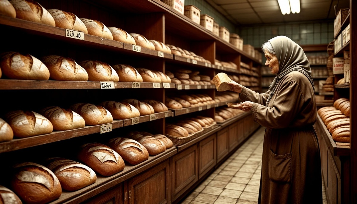 Советский хлебный — место, где не спешили. Выбирали батон, как арбуз — постукивая, нюхая корку. Очередь шепталась, продавщица в белом халате резала ломоть «на пробу». И никому не надо было сто сортов — хватало одного, настоящего.