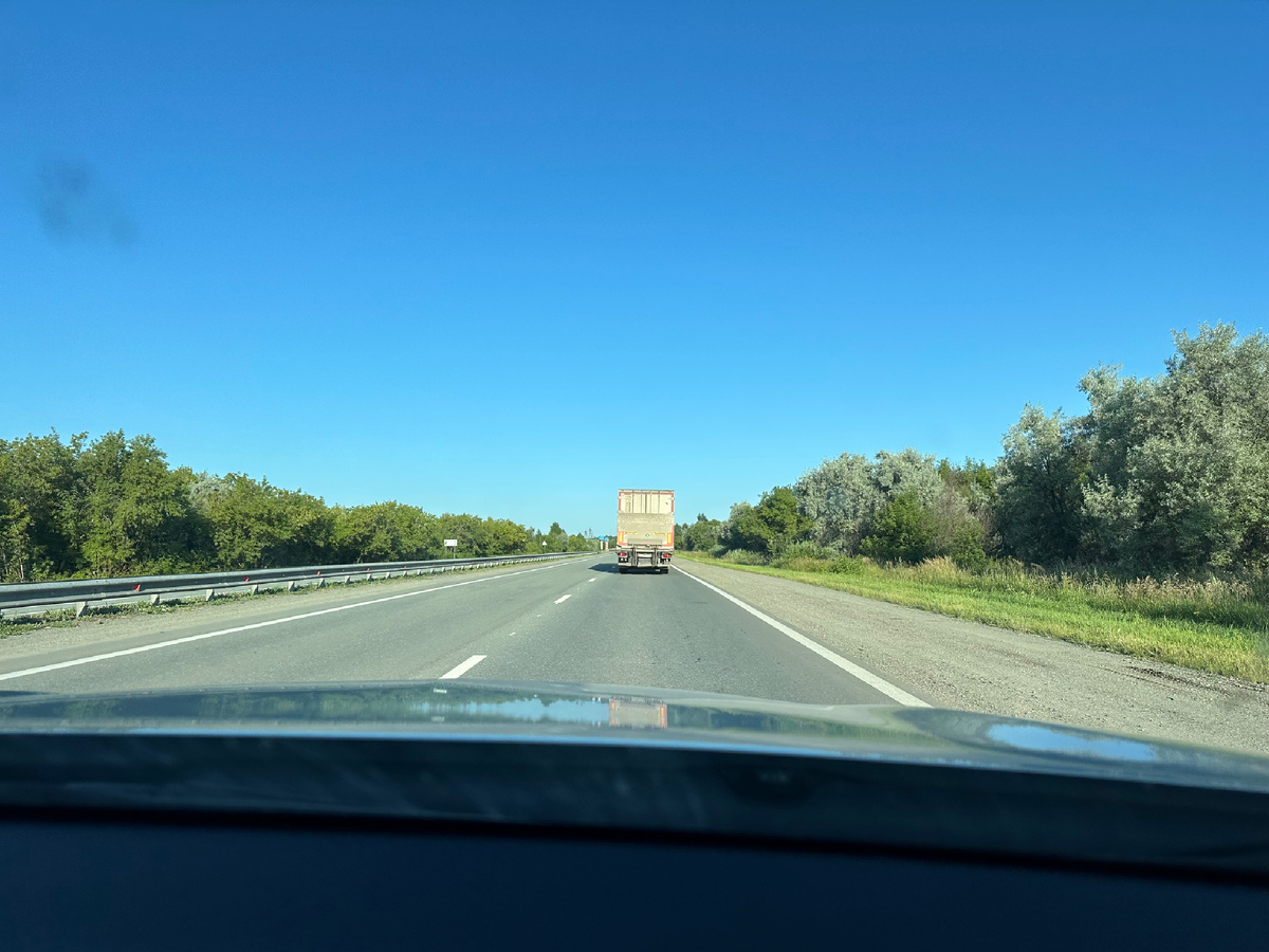 Выезжаем из Южноуральска.