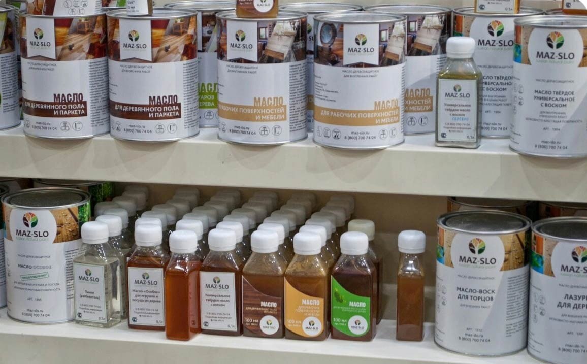 Пластиковая и металлическая тара для масел и восков для дерева 