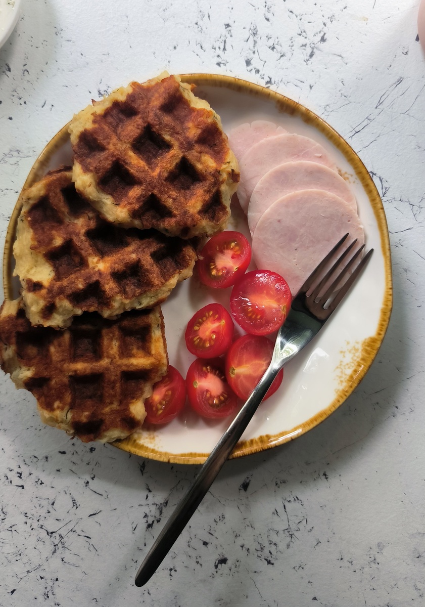 Пример завтрака с вафлями 