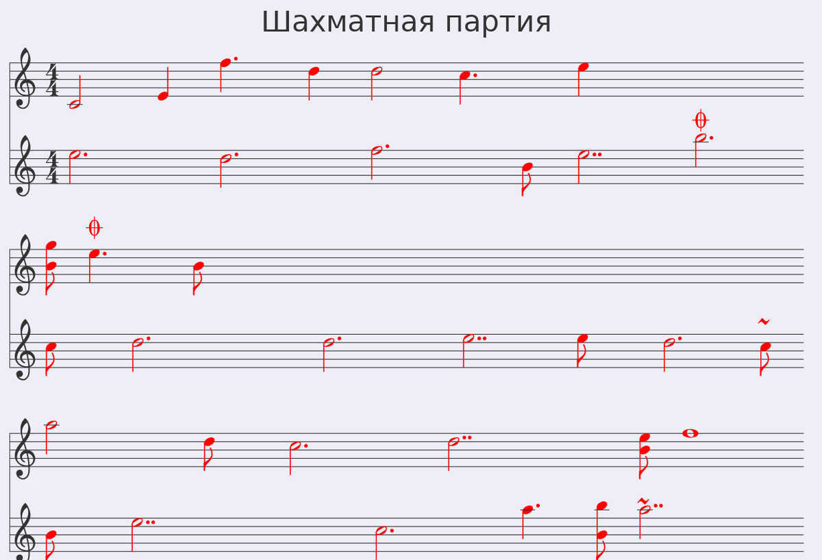 Шахматная партия на пианино