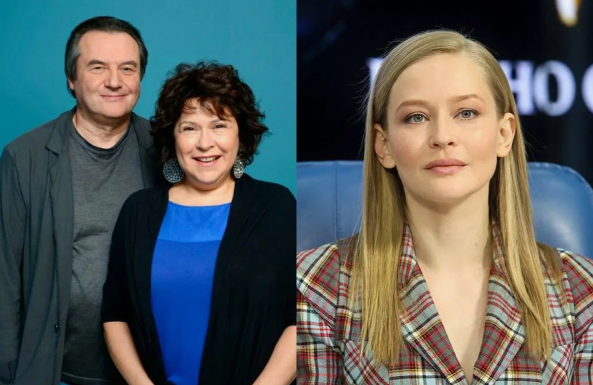 на фото слева Алексей Учитель и Кира Саксаганская, справа Юлия Пересильд