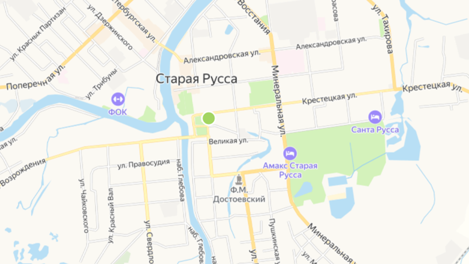    Расположение лота в Старой Руссе. Автор фото: "Яндекс Карты".