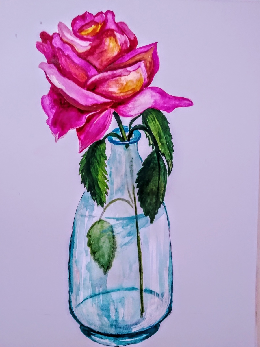 Роза в бутылке 