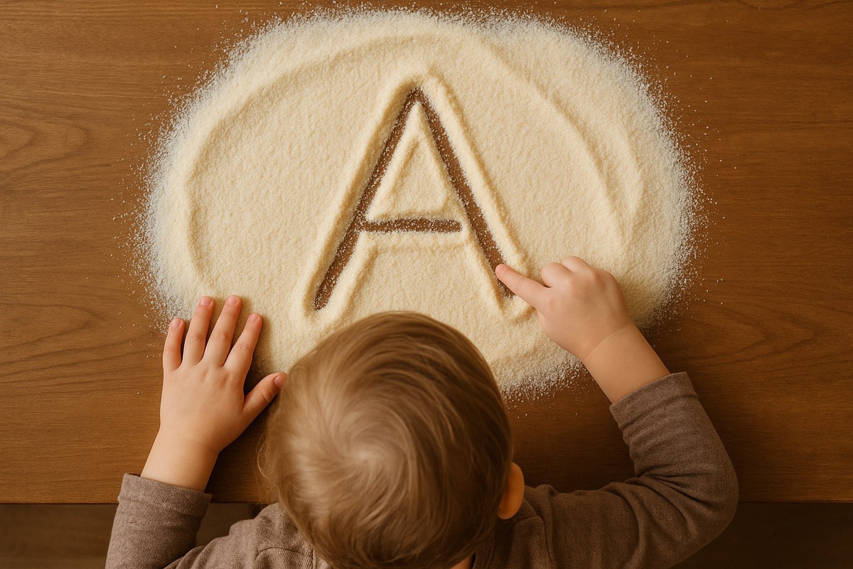 Исследования показывают, что дети, изучающие буквы «на ощупь», запоминают их в 2 раза быстрее.