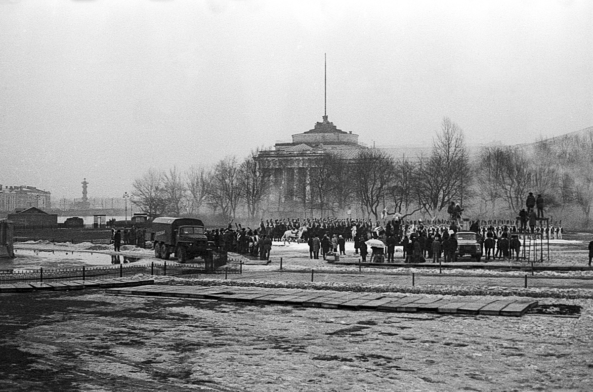 Съемки фильма «Звезда пленительного счастья», Ленинград, 1975 год