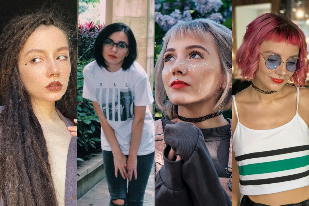 Небольшая подборка моих экспериментов над волосами 