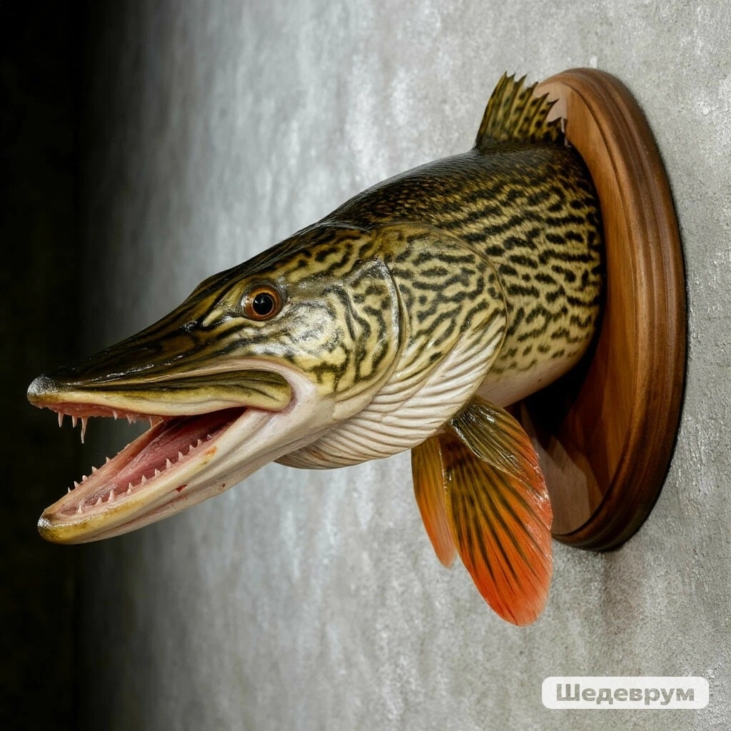 Голова щуки. Изображение сгенерировано ИИ