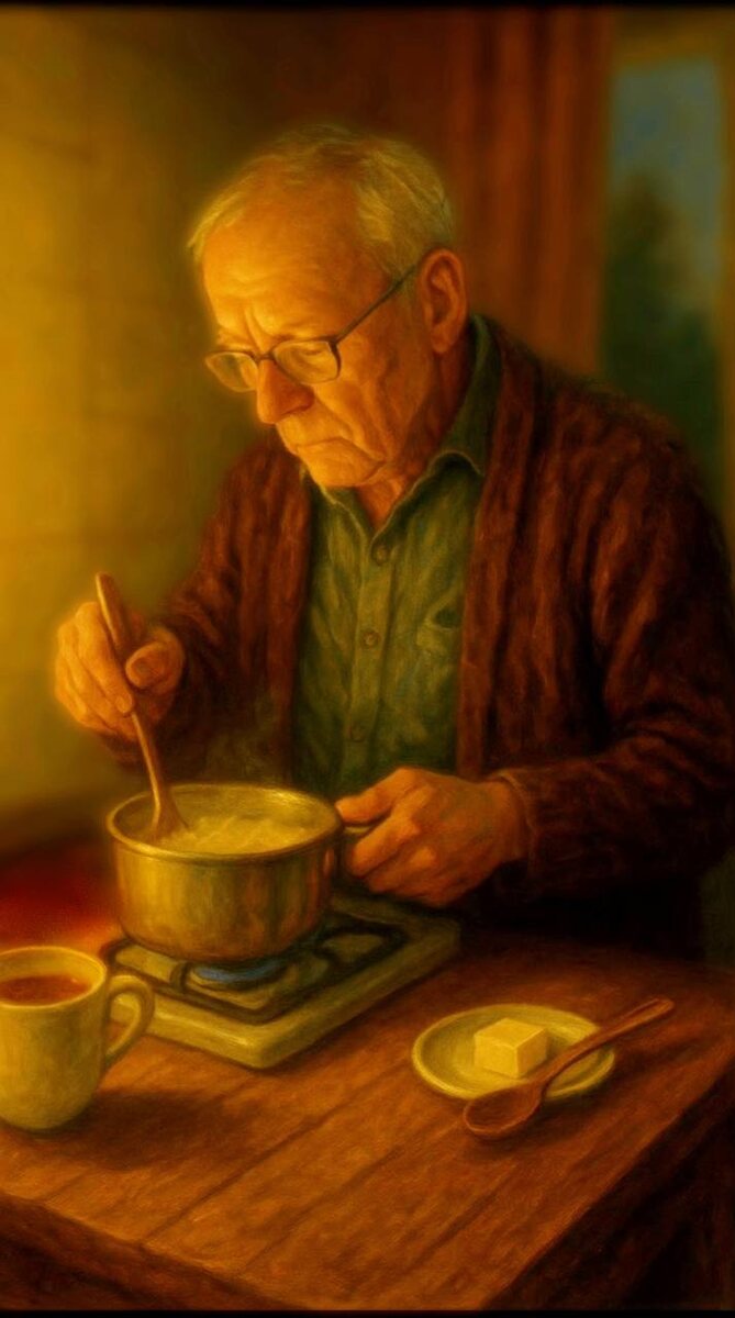 Иногда простая каша напоминает о самом главном: о доме, любви и ожидании. Это утро — о том, как даже маленькие ритуалы помогают не терять связь с близкими.