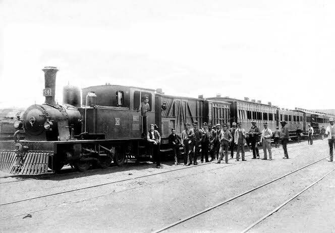 Первый поезд в Кейптаун на станции Йоханнесбург, 1893 г.