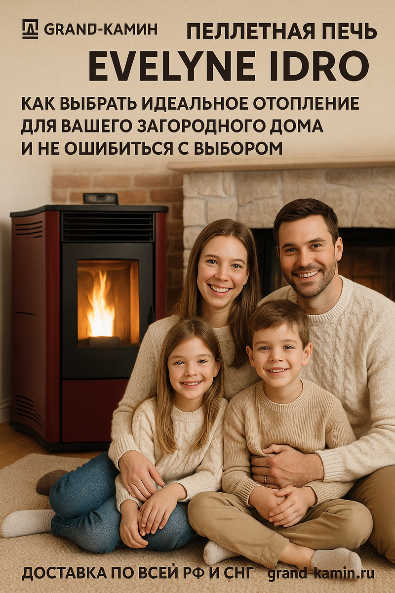    Пеллетная печь Evelyne Idro: как выбрать идеальное отопление для вашего загородного дома и не ошибиться с выбором Kamin