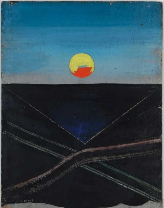 Макс Эрнст. Солнце. Проект декорации 1926 к "Ромео и Джульетте". 