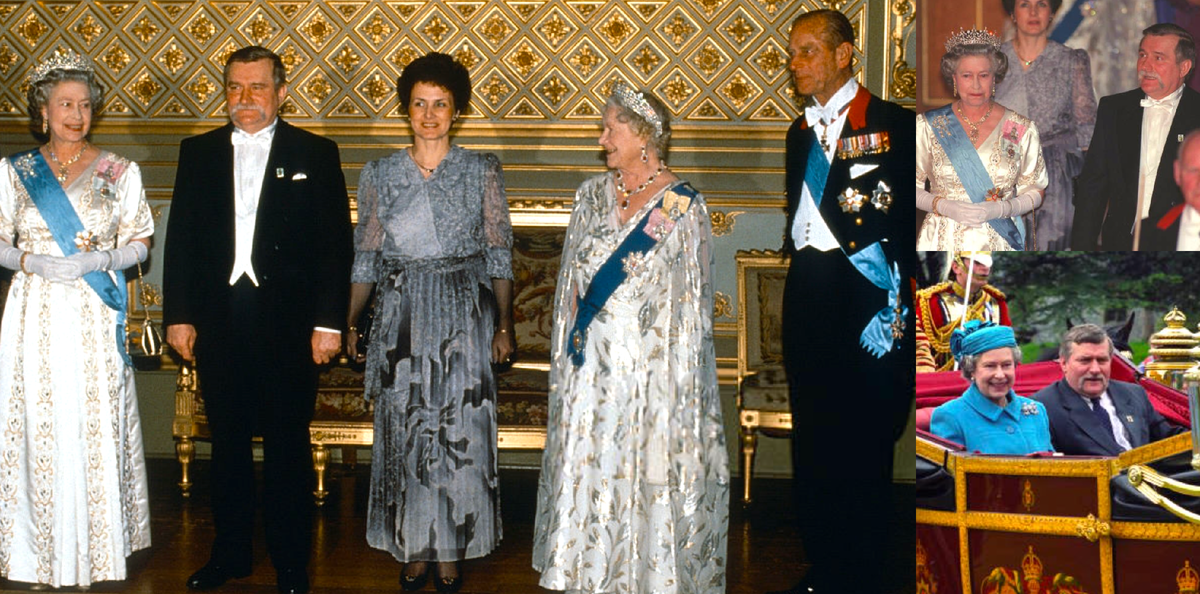 Государственный визит президента Польши Леха Валенсы и его супруги в Великобританию. Фотография: https://royalwatcherblog.com