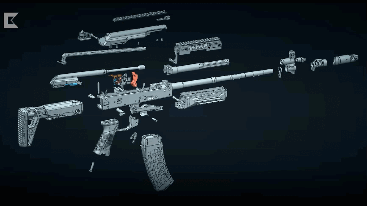 Сборка Автомата АК-12 (тип 2)