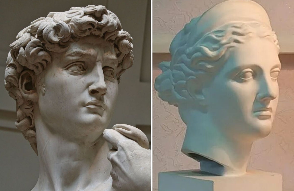 Микеланджело, Давид, 1504 г. Венера Милосская, II в. до н. э. 