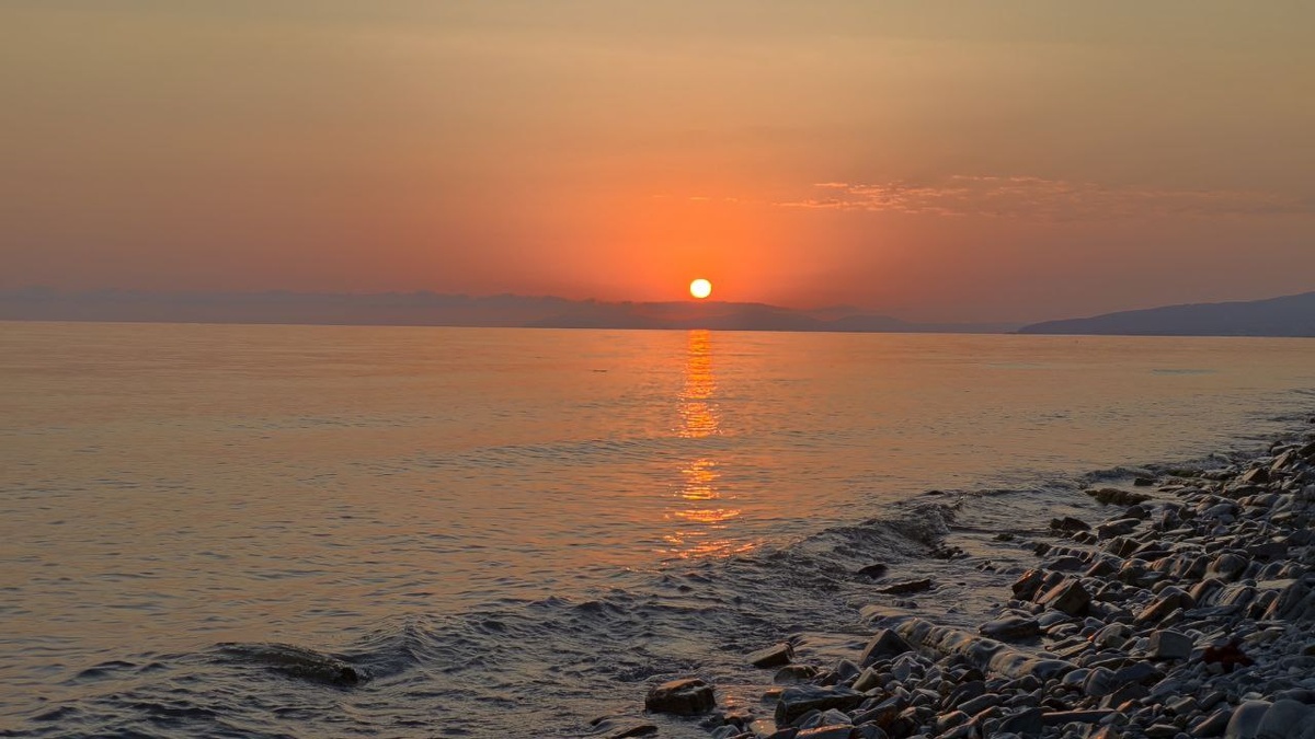 Закат на море. Фото автора.