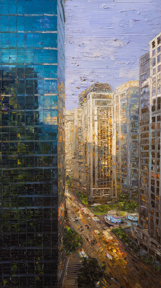 Лучи солнца над стеклянным каньоном