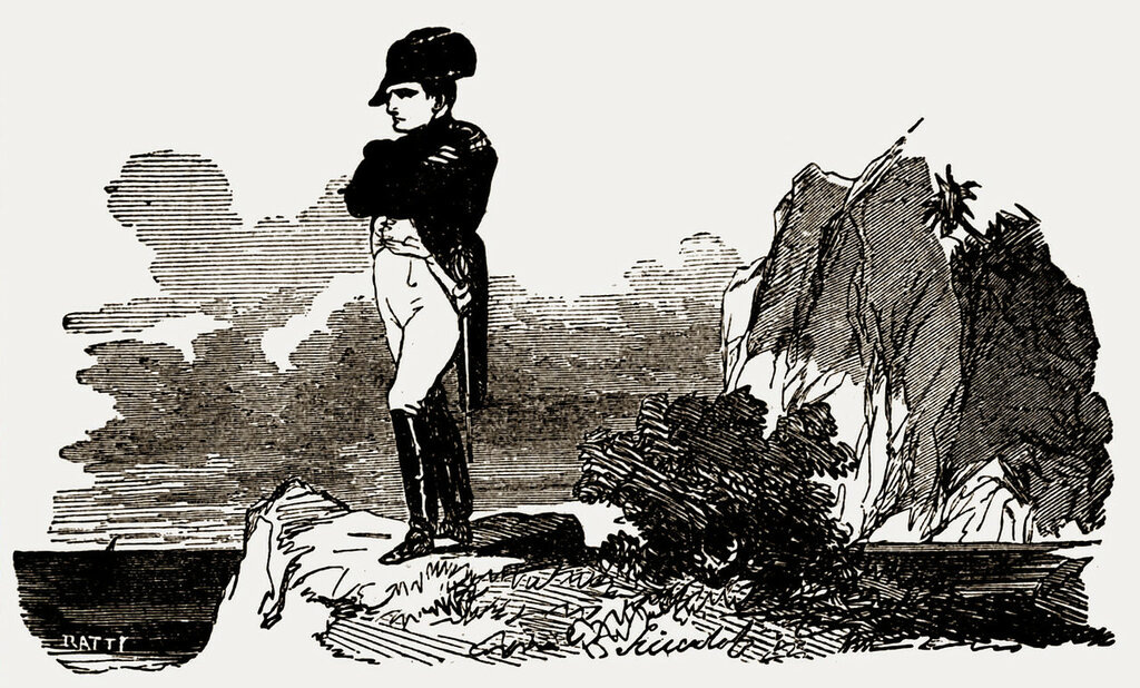 Наполеон на острове Святой Елены. Книжная иллюстрацияФранческо Ратти