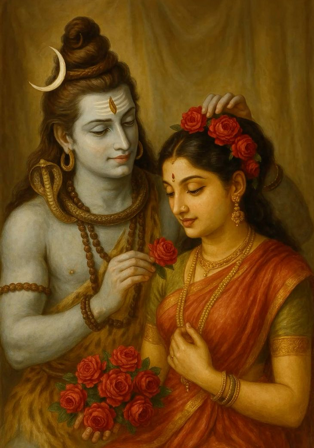 Шива и Парвати. Изображение: пинтерест