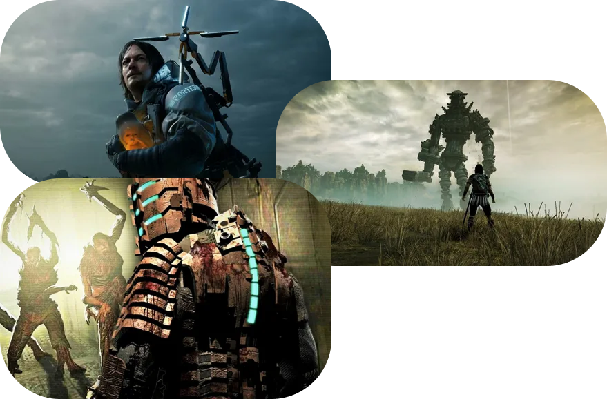 Shadow of the Colossus, Death Stranding, Dead Space.