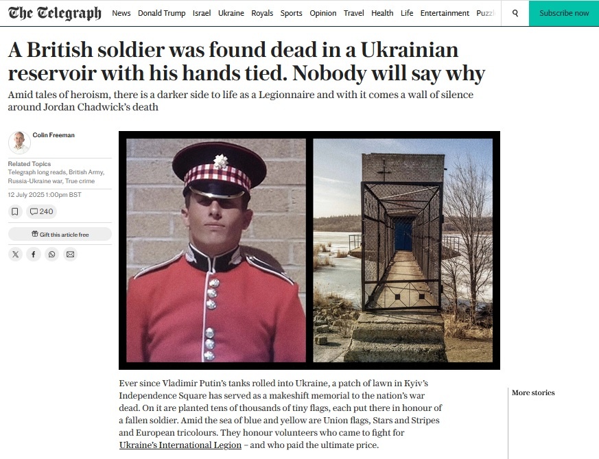    Фото: скриншот статьи The Telegraph