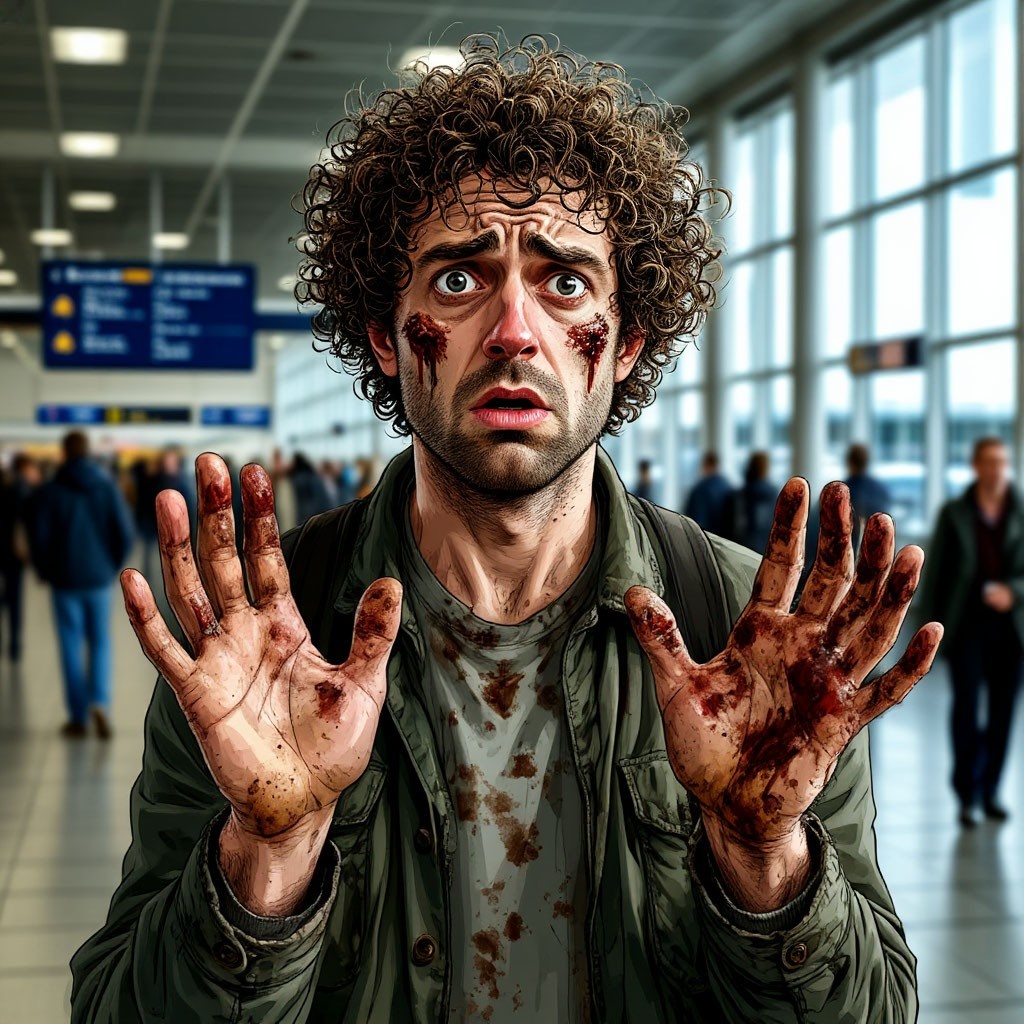                               Испачкался