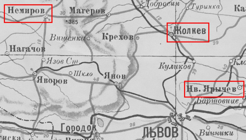 Карта района боевых действий
