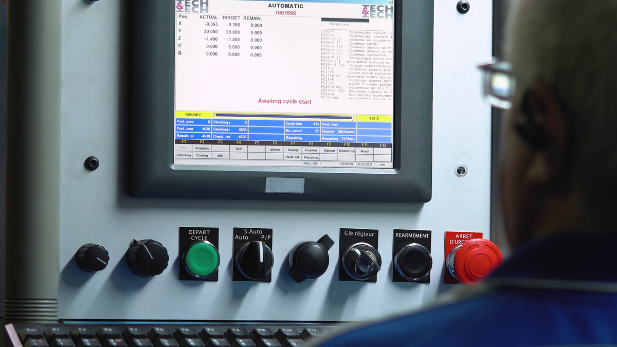 Программирование станка для вытачивания оси триба