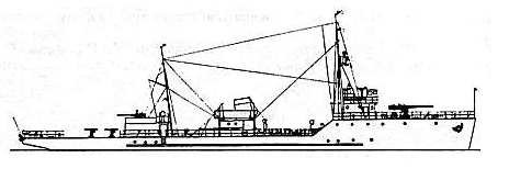 СКР проекта 43, схема внешнего вида
