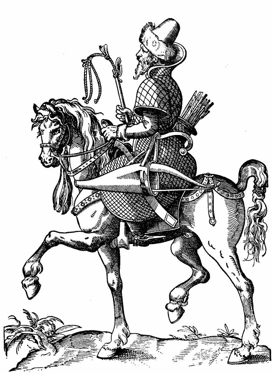 
Русский воин в татарском вооружении. Гравюра. Германия. XVI в.
Фото: предоставлено автором