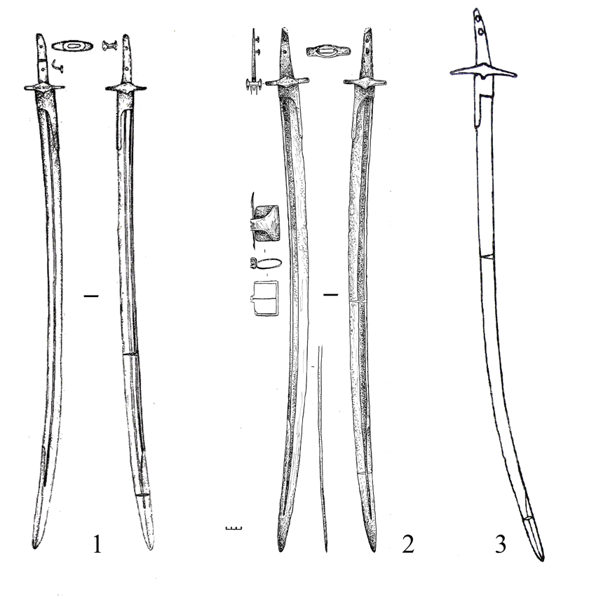 
Сабли из Золотаревского городища. XIII в. (По Г.Н. Белорыбкину)
Фото: предоставлено автором