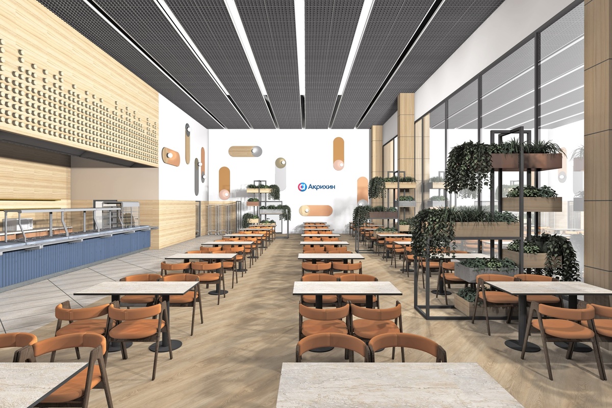 Дизайн-проект столовой для сотрудников на производстве