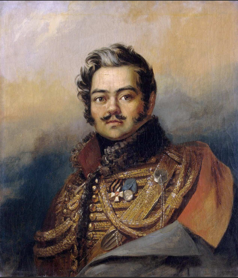 Портрет Денис Васильевича Давыдова. Худ. Дж. Доу 1828 г