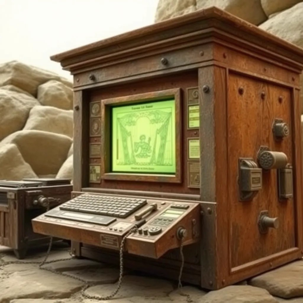Иллюстрация "Древний компьютер".