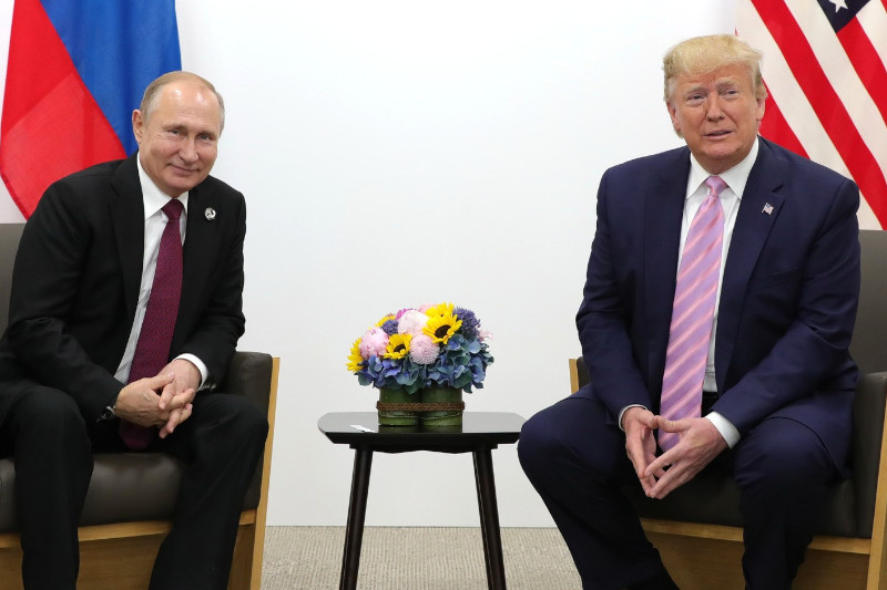    Путин и Трамп в Японии (2019 год, сайт президента России)