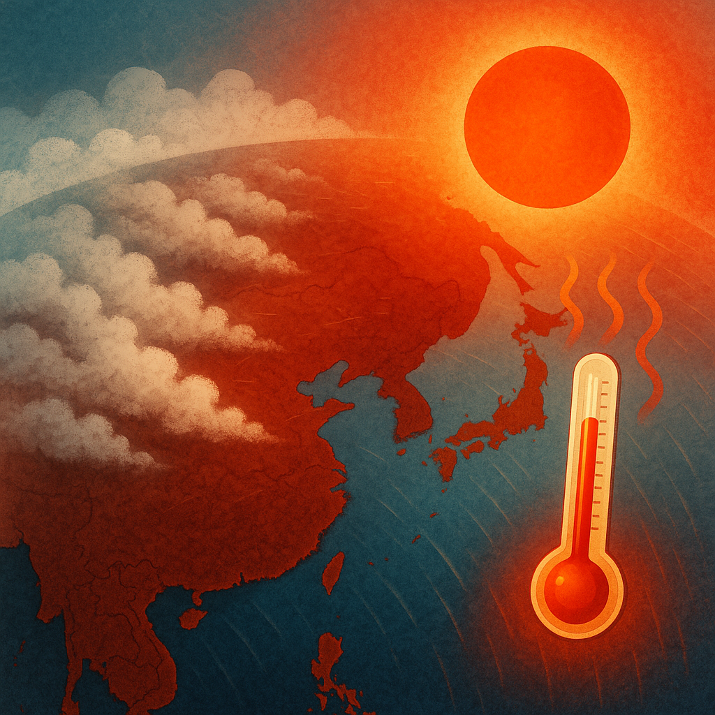 Убывающие клубы аэрозольных облаков над Восточной Азией и накаляющееся солнце с тепловыми волнами показывают, как очистка воздуха сняла «охлаждающую вуаль» и усилила глобальное потепление.