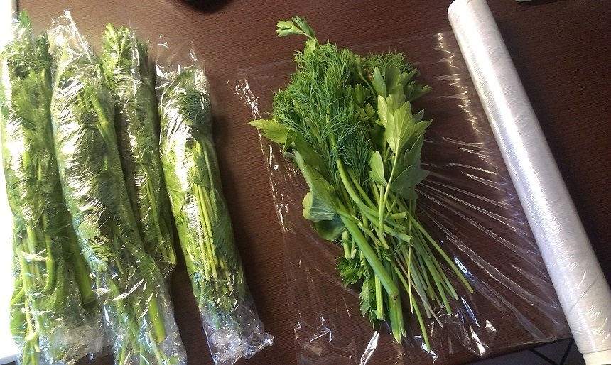 Заморозка пучками в пакетах